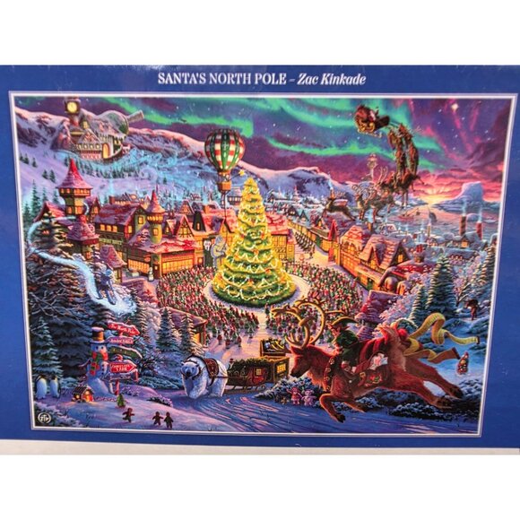 Ceaco Santas North Pole 1000-Piece Jigsaw Puzzle By Zac Kinkade - Picture 5 of 6